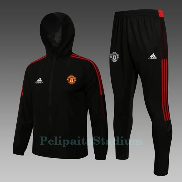 Manchester United Miesten Harjoitustakki Windrunner Suit 2022-23 Musta