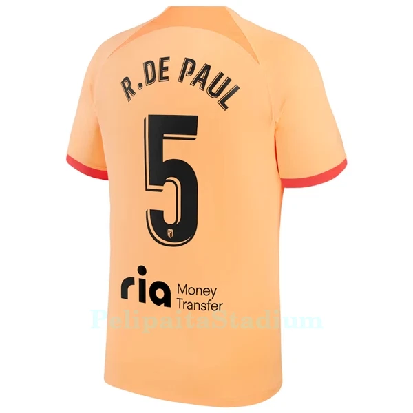 Atlético Madrid R. De Paul 5 Pelipaita Miesten Kolmas 2022-23