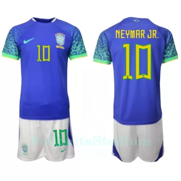 Brasilia Neymar Jr 10 Pelipaita Lasten Vieras MM-Kisat 2022