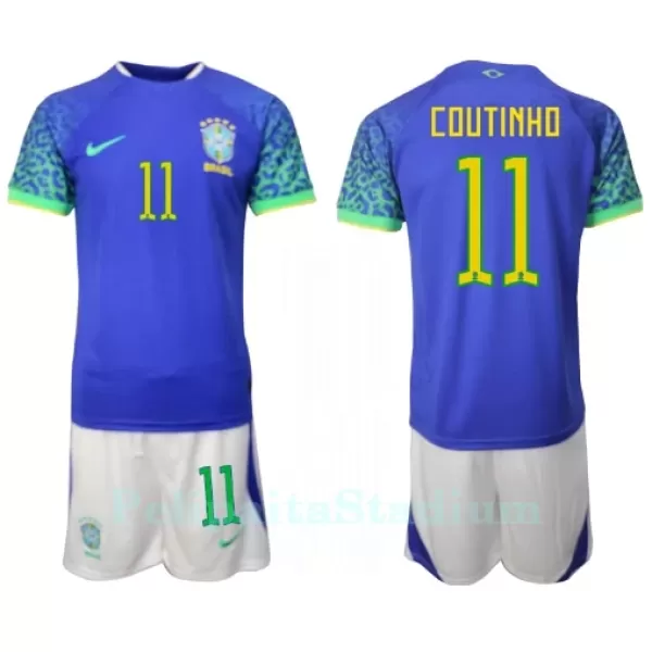 Brasilia Philippe Coutinho 11 Pelipaita Lasten Vieras MM-Kisat 2022