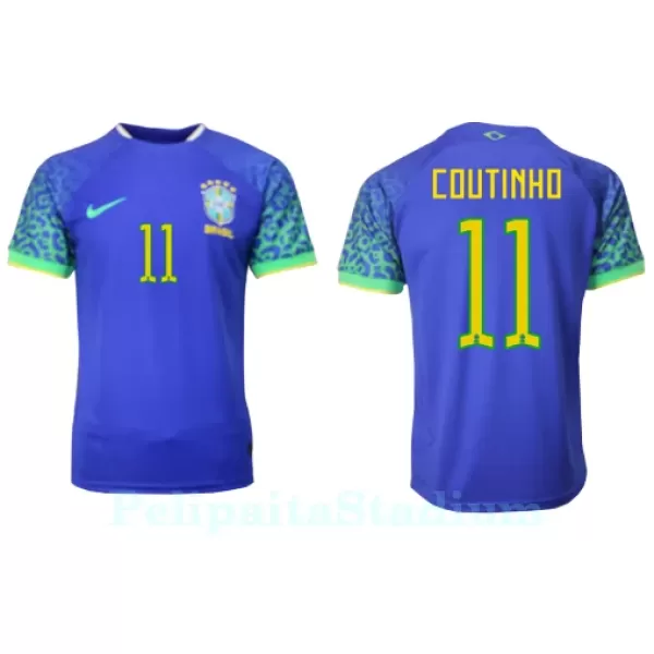 Brasilia Philippe Coutinho 11 Pelipaita Miesten Vieras MM-Kisat 2022