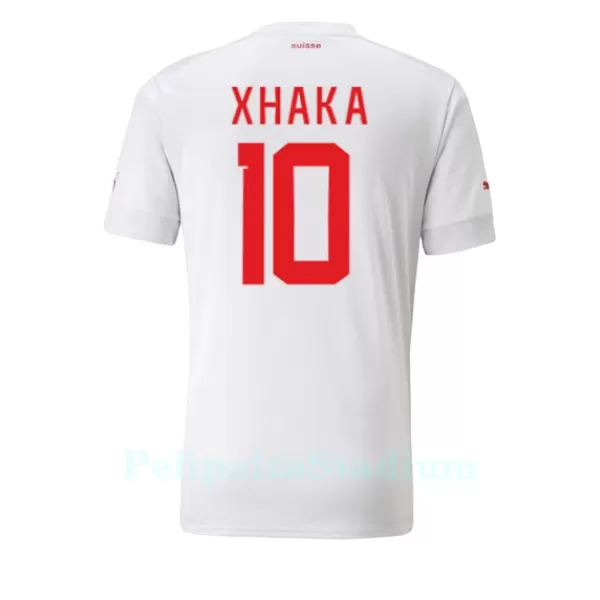 Sveitsi Granit Xhaka 10 Pelipaita Miesten Vieras MM-Kisat 2022