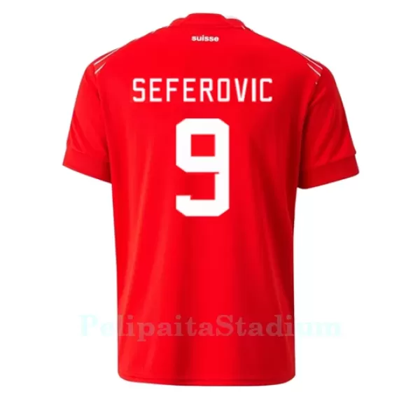 Sveitsi Haris Seferovic 9 Pelipaita Miesten Koti MM-Kisat 2022