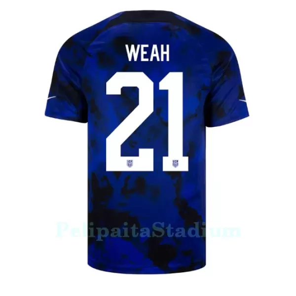 USA Timothy Weah 21 Pelipaita Miesten Vieras MM-Kisat 2022