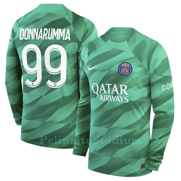 Paris Saint-Germain Donnarumma 99 Maalivahdin Pelipaita Miesten Koti 2023-2024 Pitkähihainen