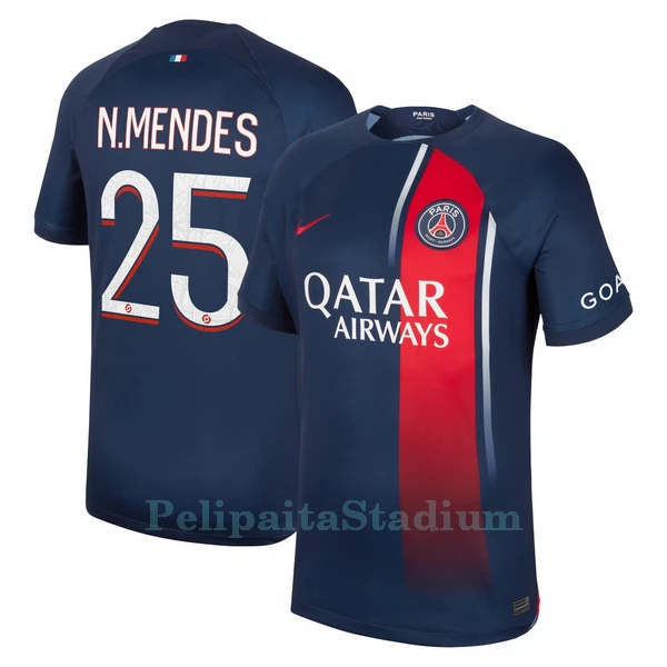 Paris Saint-Germain N.Mendes 25 Pelipaita Miesten Koti 2023-2024