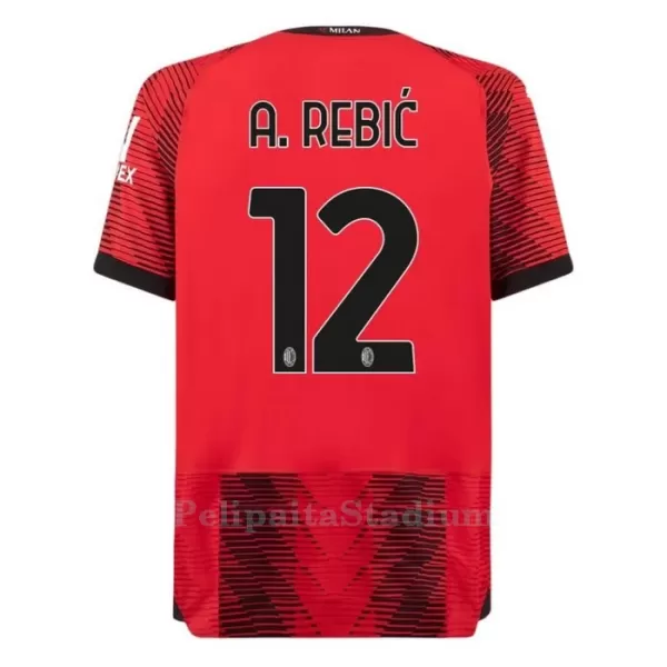 AC Milan A. Rebic 12 Pelipaita Miesten Koti 2023-2024