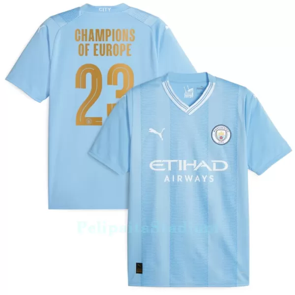 Manchester City Champions of Europe Pelipaita Miesten Koti 2023-2024