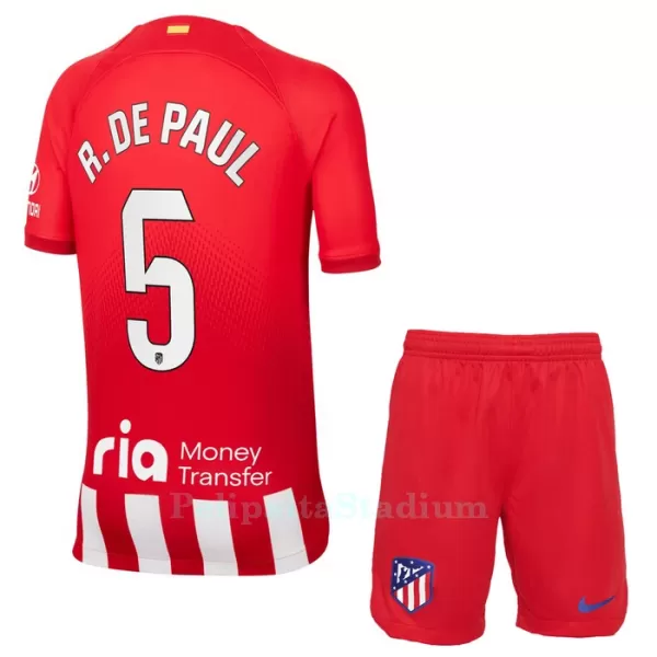 Atlético Madrid R. De Paul 5 Pelipaita Lasten Koti 2023-2024