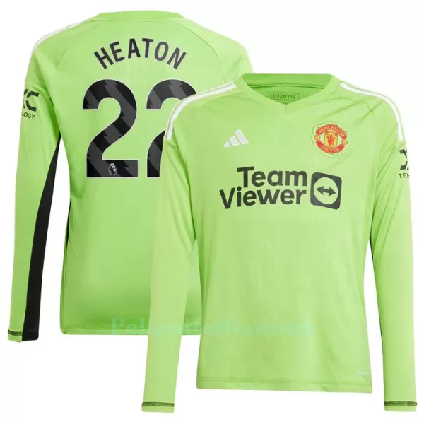 Manchester United Heaton 22 Maalivahdin Pelipaita Miesten Koti 2023-2024 Pitkähihainen