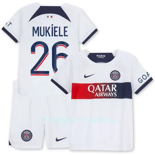 Paris Saint-Germain Mukiele 26 Pelipaita Lasten Vieras 2023-2024