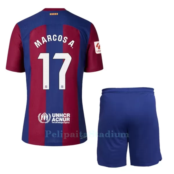 FC Barcelona Marcos A. 17 Pelipaita Lasten Koti 2023-2024