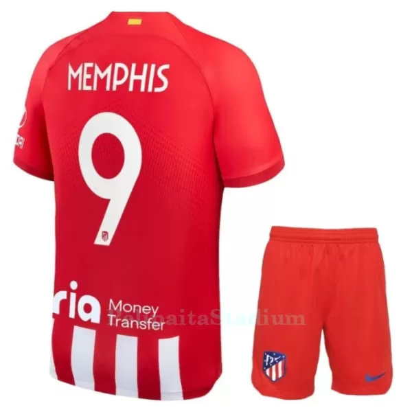 Atlético Madrid Memphis 9 Pelipaita Lasten Koti 2023-2024