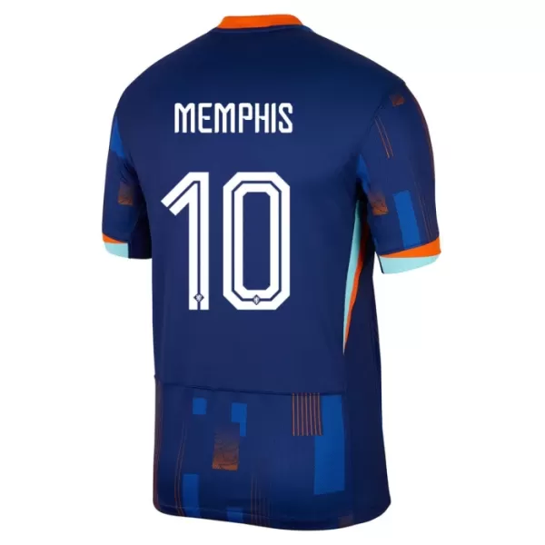 Alankomaat Memphis 10 Pelipaita Miesten Vieras Euro 2024