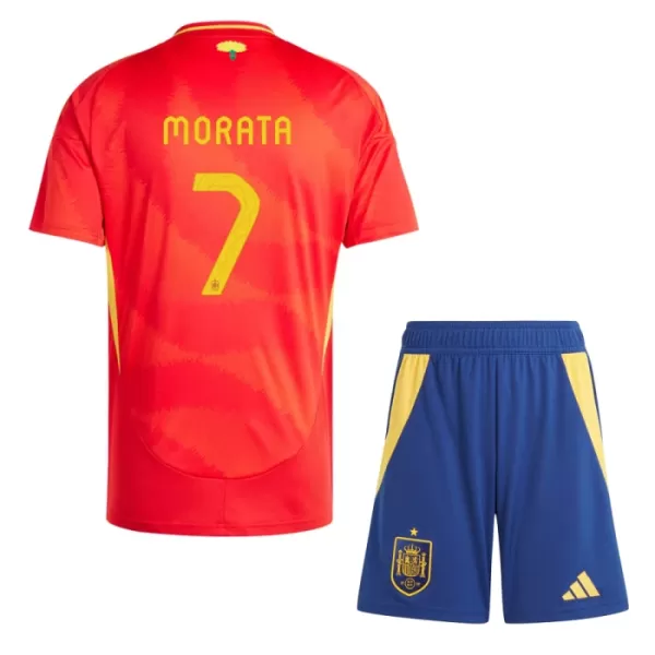 Espanja Alvaro Morata 7 Pelipaita Lasten Koti Euro 2024