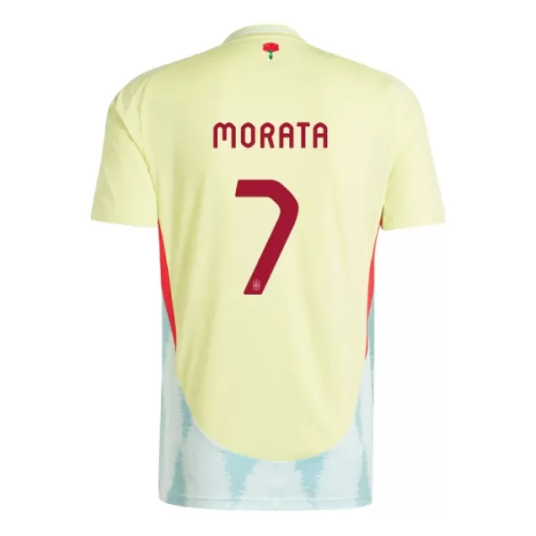 Espanja Alvaro Morata 7 Pelipaita Miesten Vieras Euro 2024