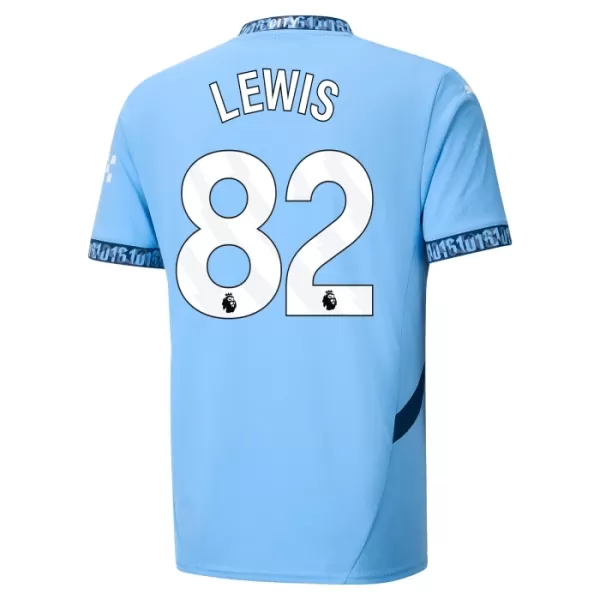 Manchester City Rico Lewis 82 Pelipaita Miesten Koti 2024-2025