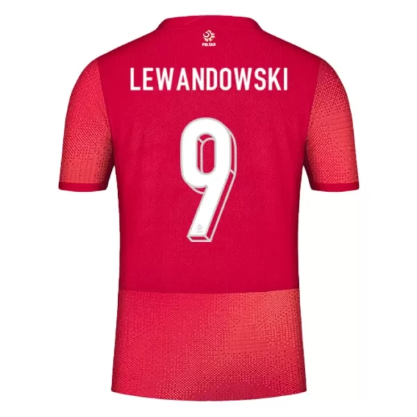 Puola Lewandowski 9 Pelipaita Miesten Vieras Euro 2024