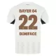 Bayer 04 Leverkusen Victor Boniface 22 Pelipaita Miesten Vieras 2024-2025